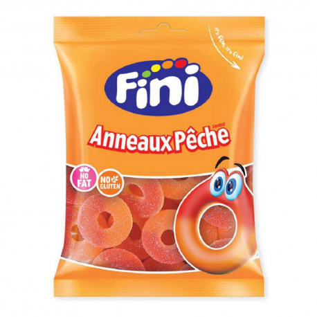 Sachet 90g Anneaux pêche fizz Halal Fini