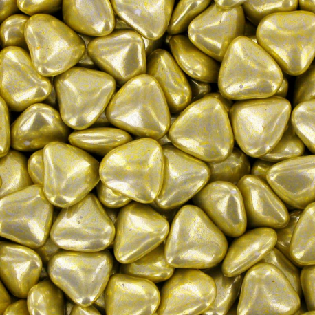 Dragées chocolat forme Coeurs mignon OR - 1kg