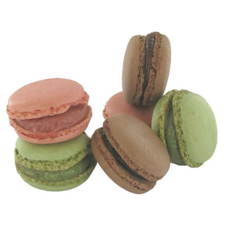 Barquette macarons chocolat pistache fraise 72g
