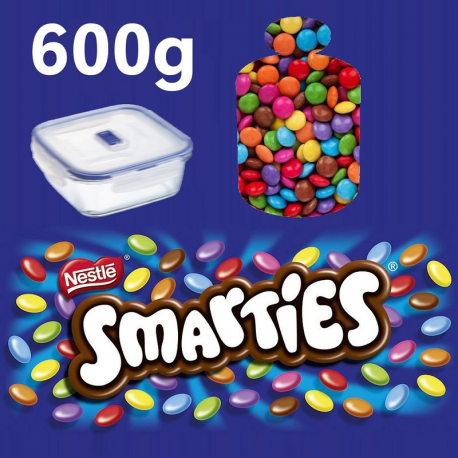 Smarties en boîte hermétique 600g (tupper)