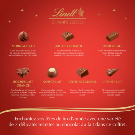 ~Ballotin Champs Elysées chocolats au lait 217g Lindt