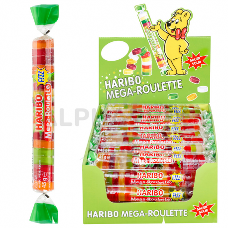 Haribo Méga roulettes fizz acides 45g
