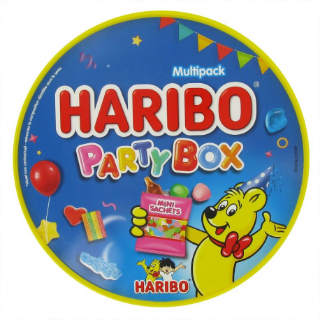 Haribo seau bleu party box 650g (14 mini sachets)