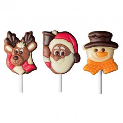 Sucettes chocolat Père Noël 15g - Display B