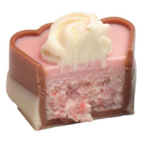 ~Chocolats forme "gâteau" crème fruits rouges rosette vrac kg