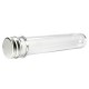 Tube transparent avec bouchon en métal
