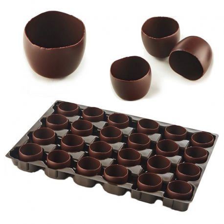 Déco cup chocolat noir à garnir boîte +-500g