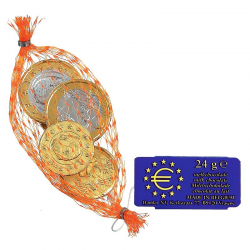 Filets pièces euro chocolat en tubo de 60