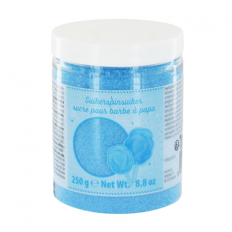 ~Sucre bleu (parfum tropical) pour barbe à papa 250g