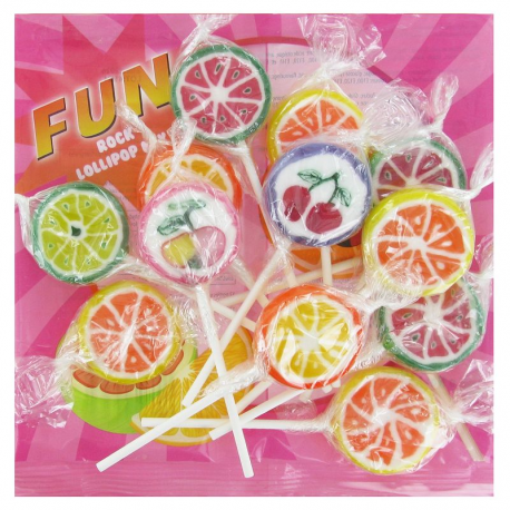Fun sucettes rock mix 120g