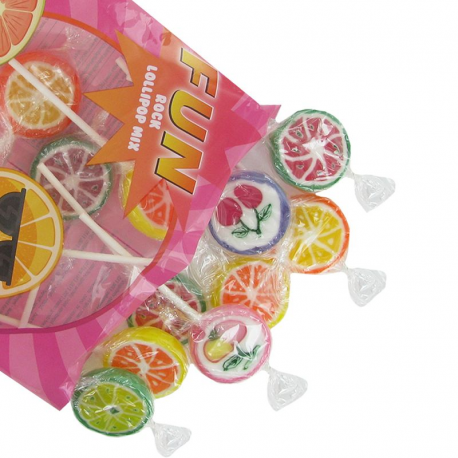Fun sucettes rock mix 120g