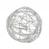 Boules 6CM en fil métal ARGENT - 6 pièces