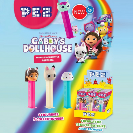 ~Pez figurine Les Gabby Doll'House + 1 recharge