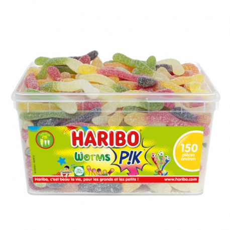 Haribo Tubo de 150 Worms Pik