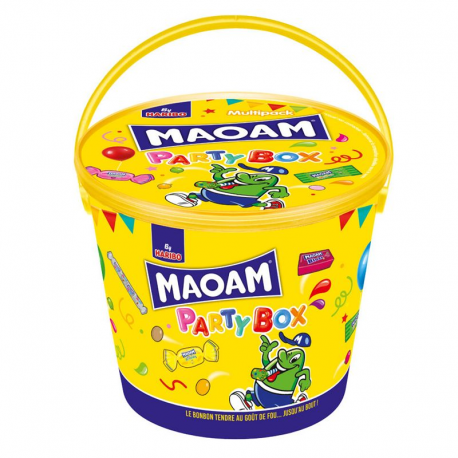 Haribo seau jaune maoam party box 690g