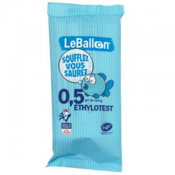 Ethylotest à usage unique certifie par NF