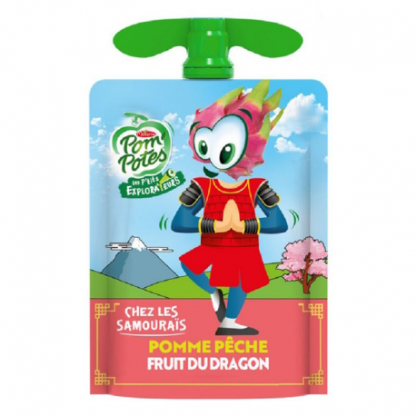 ~Pom'potes Pomme Pêche Fruits du Dragon 90g