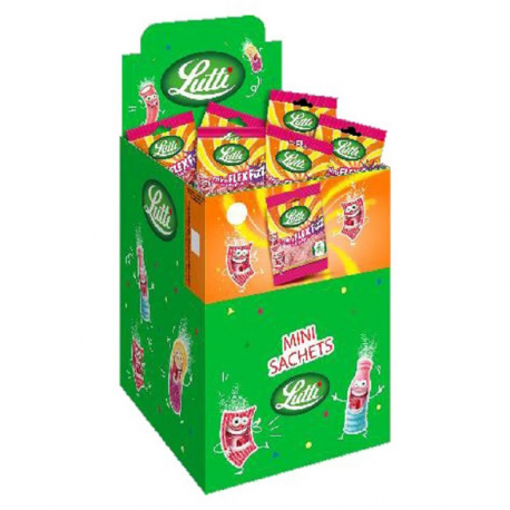 Lutti 30 mini sachets 35g Flex Fizz Fraise