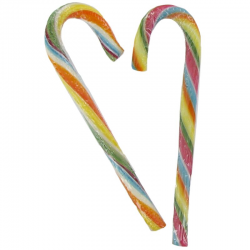 Candy canes arc en ciel Zip et Zap en tubo de 72