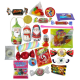 ~Sacs cordon Noël GM assortis garnis 23 confiseries