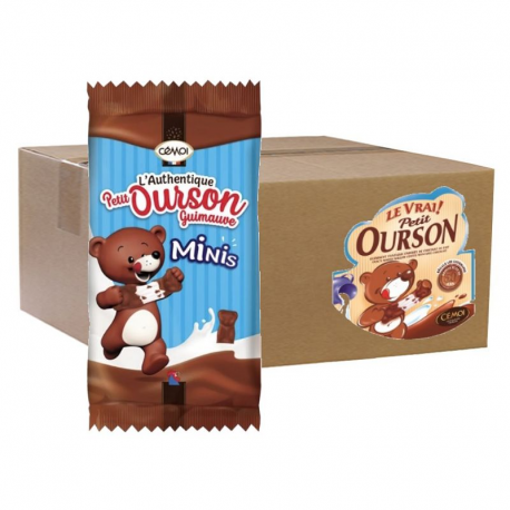 Oursons chocolat guimauve Minis Cémoi s/cello - carton de 250