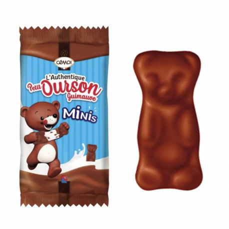 Oursons chocolat guimauve Minis Cémoi s/cello - carton de 250