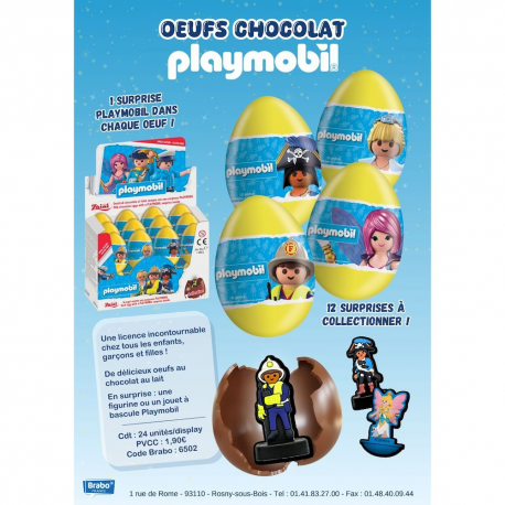 ~Oeufs chocolat licence Playmobil