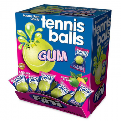 Bubble gum Balles de Tennis Fini - boîte de 200