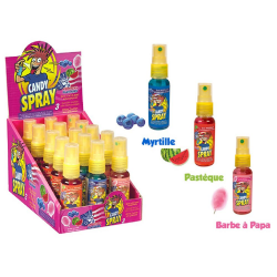 Candy spray 3, pastèque, barbe à papa et myrtille