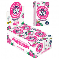 Milliways Gum sans sucres fraise - 10 dragées