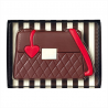 ~Coffret Sac à main en chocolat noir décoré chocolat blanc 70g