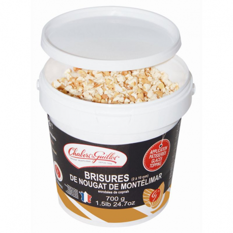Brisures nougat de Montélimar en seau de 700g