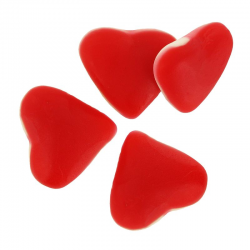 Coeurs rouges et blancs gélifiés lisses kg Dulceplus