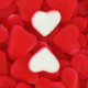 Coeurs rouges et blancs gélifiés lisses kg Dulceplus
