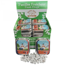 Pastilles menthe forte sans sucre décor Tennis