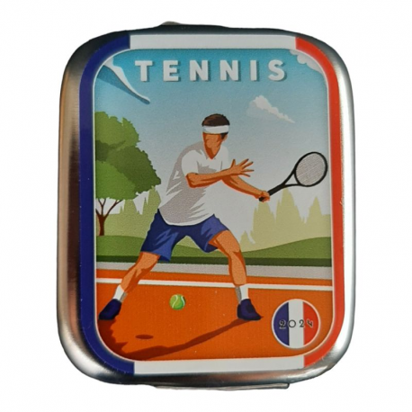 Pastilles menthe forte sans sucre décor Tennis