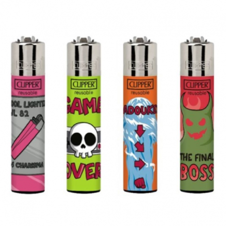 Briquets Clipper décors Vidéogames