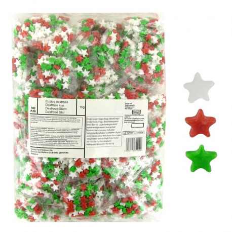 Sachets étoiles multicolores 15g par 100