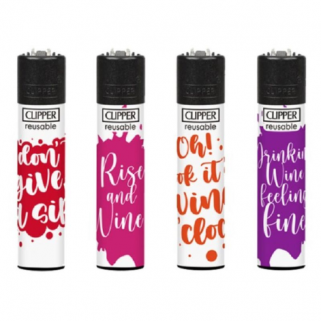 Briquets Clipper décors Wineabulous
