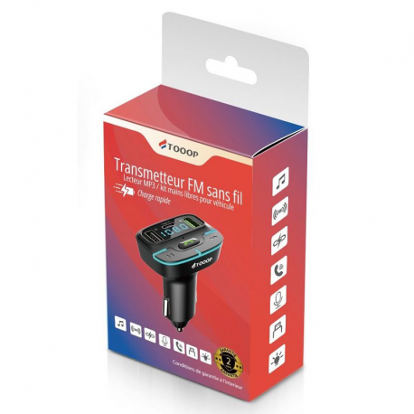 Transmetteur FM sans fil triple USB pour véhicules
