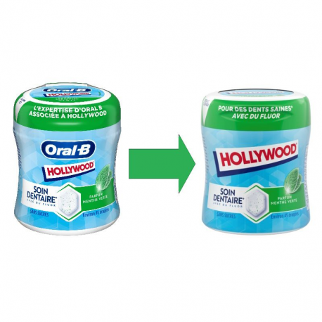 Bottle 45 dragées Soin Dentaire Menthe Verte Hollywood