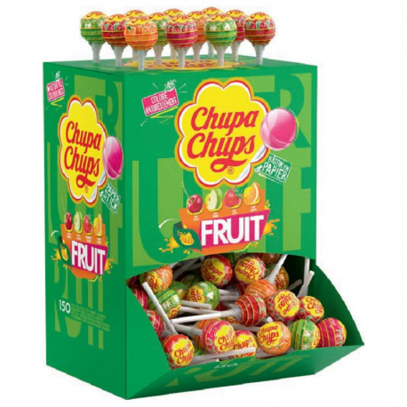 Sucettes Chupa Chups Fruits en Présentoir de 150