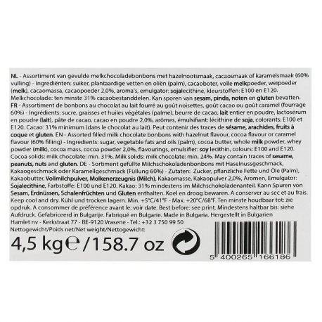 Papillotes choco Twist lait assorties vrac