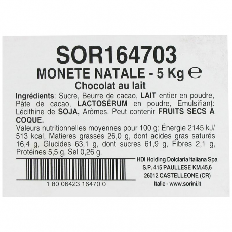 Médaillons de Noël en chocolat kg