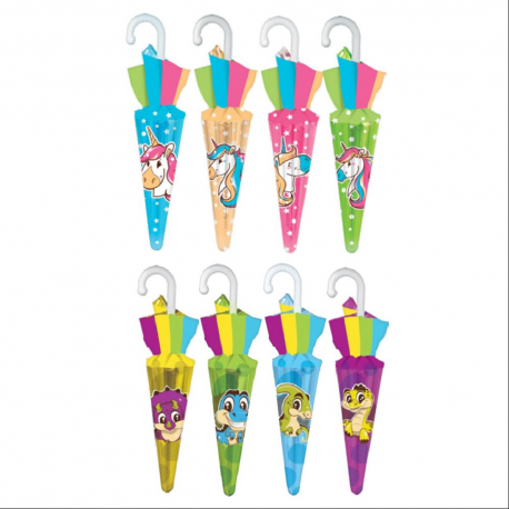 ~Sachet 8 parapluies licorne et dino 95g Choviva
