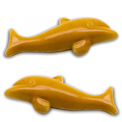 ~Dauphins blanc marbré praliné 1kg (22/25g pièce)