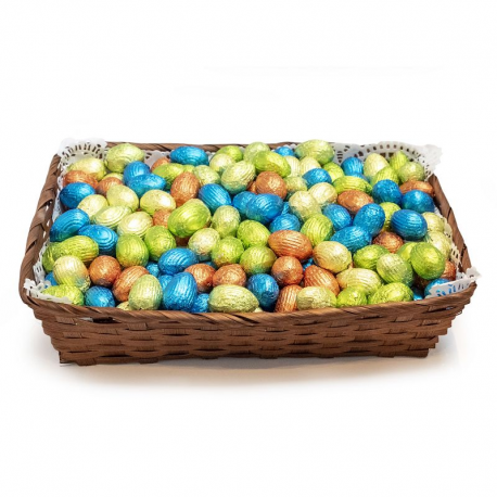 ~Corbeille oeufs fourrés ass. 5 recettes s/alu Kg