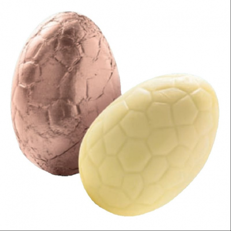 ~Oeufs praliné blanc sous alu 2kg revillon