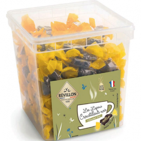 ~Petits Lapins noir croustillants emballés 1.04Kg Révillon