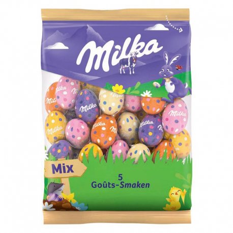 ~Milka petits oeufs fourrés Mix 5 goûts sachet 350g